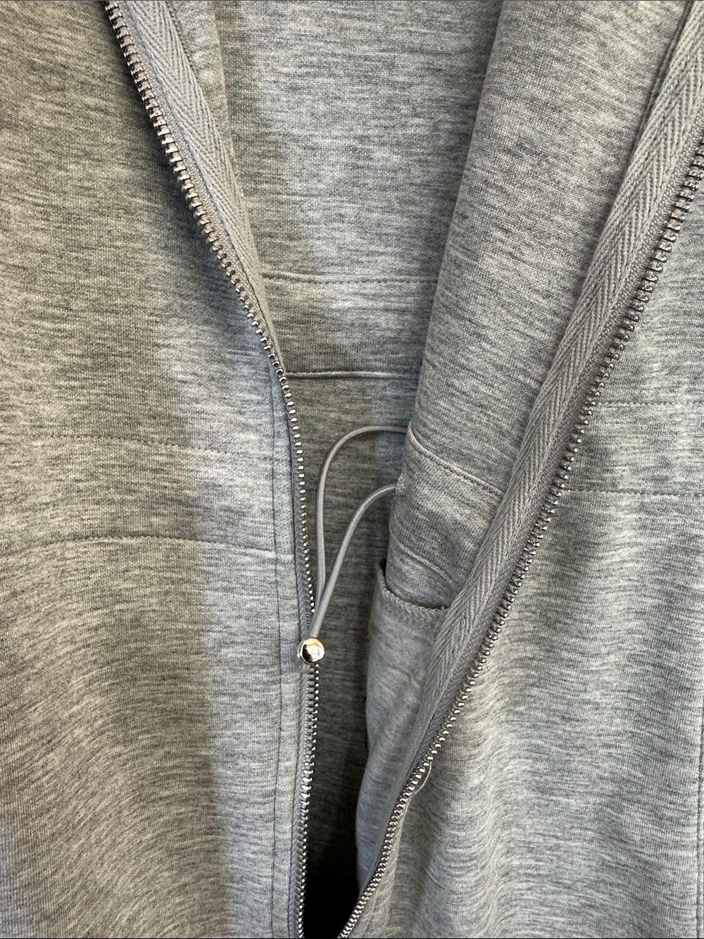 NWT Converse Heather Gray Zip-Up Sweatshirt Jacket Medium - Picture 6 of 7
